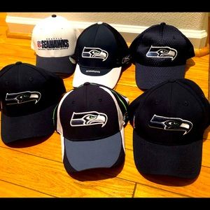 Seattle Seahawks ball caps set of 6